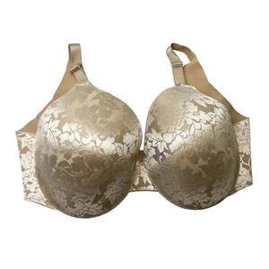 Soma Nude Lace Floral Vanishing Back Full Coverage Lace Bra Women's Size 38DDD